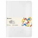 Тетрадь B5 (179х250 мм) 60 л, сшивка, линия, кожзам SoftTouch, белый, BRAUBERG RAINBOW, 403887