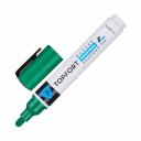 Маркер промышленный TOPFORT Industrial для универсальной маркировки зеленый (6 мм) предназначен для промышленной непрозрачной маркировки металла, стекла, пластика, дерева, резины, камня, картона, кирпича, текстиля, кожи (материал), бумаги, бетона. Краска содержит высококонцентрированный пигмент, хорошо ложится на гладкие и шероховатые поверхности. Может применяться для письма на жирных, пыльных, грязных поверхностях. После высыхания лаковые чернила устойчивы к воздействию света, атмосферных осадков, смазочных материалов, механическому истиранию. Создает стойкую линию толщиной 6 мм. Краска на усиленной нитро-основе РМ-14 (Великобритания). Без ксилола и толуола Устойчивый к износу усиленный акриловый круглый наконечник (Япония) Толщина линии 6 мм Материал корпуса — алюминий Температурный режим использования : от 0 до +40 °С Температурный режим хранения: от 0 до +60 °С Температурная устойчивость надписи: от –60 до +350 °С