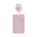 Бейдж FLEXPOCKET Карман для бейджа из экокожи, вертикальный с рулеткой и клипсой