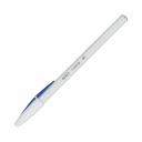 Ручка шариковая BIC неавтоматическая Cristal синий, белый корпус, масляная, 0,32 мм 949879 843451 предназначена для письма.Имеет эргономичный дизайн, поэтому удобно лежит в руке.Ручка пишет мягко, за счет чего не царапает бумагу.Благодаря универсальной форме подходит для левшей и правшей, поэтому практична в использовании.