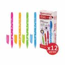 Шариковая ручка FRUITY SF - это яркая серия качественных ручек с современным дизайном. Яркие и броские цвета корпуса ручки привлекут внимание как школьников, так и людей постарше. Уникальные чернила ультрапониженной вязкости и надежный пишущий узел обеспечивают непревзойденно мягкое и комфортное письмо. Диаметр пишущего узла 1 мм создает ровную линию письма, равную 0.5 мм. Еще одним преимуществом данной модели является наличие сменного стержня, что делает её экономически привлекательной.