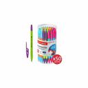 Шариковая ручка BRAUBERG "ULTRA" незаменима для офиса, школы и дома.Шариковая ручка в корпусе ярких цветов обладает эргономичной трехгранной зоной захвата с рифлением, препятствующим скольжению пальцев при письме. Легкий яркий корпус ассорти цветов достаточно лаконичен по форме и весьма удобен при письме. Износостойкий швейцарский пишущий узел PREMEC, диаметр которого 0,7 мм, создает линию письма, равную 0,35 мм. Ручка имеет сменный стержень длиной 140 мм. Немецкие чернила DOKUMENTAL в сочетании с качественным наконечником обеспечивают мягкое и комфортное письмо. Рука не устает даже при длительном письме. Цвет чернил - синий. Удобный стакан для размещения ручек в розничном магазине.Шариковая ручка BRAUBERG "ULTRA MIX" - незаменимый помощник в учебе и работе по выгодной цене. Приобретайте шариковые ручки BRAUBERG и оцените их качество и удобство использования!