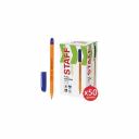 Шариковая ручка предназначена для работы и учебы. Оснащена шестигранным оранжевым корпусом и рифлением в зоне захвата, препятствующим скольжению пальцев при письме. Сменный стержень длиной 140 мм. Диаметр пишущего узла 1,0 мм создает ровную линию письма, равную 0,5 мм. Цвет чернил - синий.