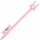 Шариковая ручка ЮНЛАНДИЯ с топпером Зайка-пончик корпус ассорти, синяя, 0.7 мм 143802