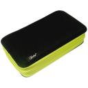 Пенал без наполнения Оникс ПКТ 11-42 Черный-ярко-салатовый на 2 молниях