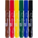 Упаковка 4 шт. Фломастеры смываемые детские, противоударный наконечник, 6 цветов, BRAUBERG KIDS, ПВХ-упаковка с европодвесом, 152178