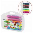 Фломастеры цветные с кистью для детей набор эргономичные 12 цветов, вентилируемый колпачок, Brauberg Kids, 152184