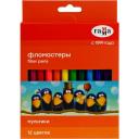 Фломастеры для рисования Гамма "Мультики" / набор 12 цветов, смываемые, детские, для малышей, для школы