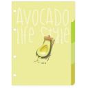 Комплект разделителей для тетради на кольцах, А5, 4 листа, Авокадо STYLE