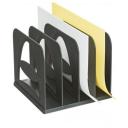 Лоток вертикальный для бумаги СТАММ СО02 (4 отд.) 1 21 см черный 1 шт.