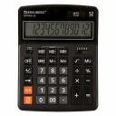 Настольный калькулятор BRAUBERG EXTRA-12-BK 206x155 мм, 12 разрядов, двойное питание, черный, 250481