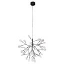 Подвесная люстра светодиодная Crystal Lux EVITA SP36 BLACK/TRANSPARENT лепестки