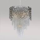 Подвесная каскадная люстра Crystal Lux HAUBERK SP-PL6 D45