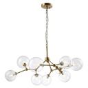 Подвесная люстра молекулы Crystal Lux MAXIMO SP9 BRONZE