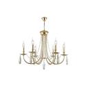 Подвесная люстра Crystal Lux VICTORIA SP6 GOLD/AMBER в виде свечи