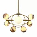 Люстра на штанге Delight Collection Planet KG1122P-7B brass