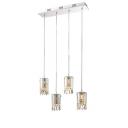 Подвесной светильник DeLight Collection Crystal Tube MD2544/4L Цвет арматуры хром Цвет плафонов прозрачный