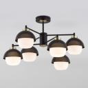 Люстра потолочная с умным домом 70106/6 Eurosvet Nocciola черный (Умный дом, Алиса, WiFi, голосовое управление) шарики