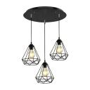 Подвесной светильник MD.1706-3-P BK Imex