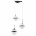 Подвесной светильник Lightstar Globo 813137 Цвет плафонов черно-белый Цвет арматуры черный