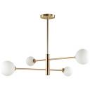 Люстра на штанге Lumion Estelle 4418/4C Цвет арматуры золото Цвет плафонов белый