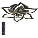 Потолочная люстра с пультом ДУ Natali Kovaltseva Olimp HIGH-TECH LED LAMPS 82020 BLACK с цветами