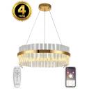 Подвесная люстра светодиодная хрустальная с пультом и управлением смартфоном регулировка яркости цветовой температуры ночной режим таймер 83010 Natali Kovaltseva INNOVATION STYLE (Умный дом)