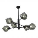 Потолочная люстра на штанге ST Luce Portici SL1175.402.06 Черный/Серо-зеленый E14 6*40W