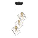 светильник подвесной VITALUCE Lusio E27 3х40Вт металл черный