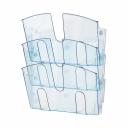 Горизонтальный настенный дисплей Горизонтальный прозрачный настенный дисплей Attache 3 отделения, А4, синий 72630