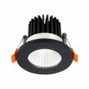 Светильник встраиваемый Черный LED 1*10W 3000K 900Lm Ra>90 38° IP20 D80xH60 170-240V