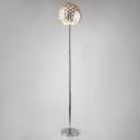 Напольный светильник с металлическим плафоном 01100/1 серебряный / хром