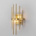 Настенный светильник со стеклянным рассеивателем 356/2 латунь