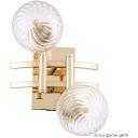 Настенный светильник Crystal Lux LUXURY AP2 GOLD (плафоны шарики)
