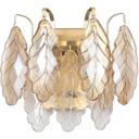 Бра хрусталь Crystal Lux TREVI AP2 BRASS листья