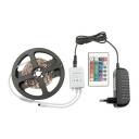 Светодиодная лента 220V ULS-Q221 5050-60LED/m-IP20-3M-RGB RRP36C24 Комплект светодиодной ленты с адаптером и контроллером Volpe