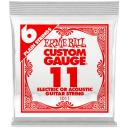 Ernie Ball 1011 струна для электро и акустических гитар. Сталь, калибр 011