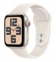 Apple Watch SE (2024) GPS 40mm Aluminum Case with Starlight/Starlight Sport Band S/M (MXEF3)