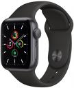 Умные часы Apple Watch SE GPS 44мм Aluminum Case with Sport Band, серый космос/черный MYDT2RU/A