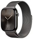 Apple Watch Series 10 42mm Slate Titanium, ремешок Milanese Loop «миланская петля» сланцевый