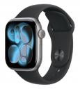 Apple Watch Series 11 GPS 42mm Aluminium Case with Space Grey/Black Sport Band M/L (MEQX4)