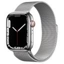 Apple Watch Series 7 41mm Silver Stainless Steel Case with Milanese Loop Silver (GPS+ Cellular)