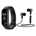 Фитнес-браслет BandRate Smart с беспроводными наушниками (BRSM333PLBB-SET1)
