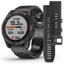 Умные часы Garmin fenix 7X – Sapphire Solar Edition Carbon Grey DLC Titanium with Carbon Grey DLC Vented Titanium Band