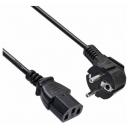 Кабель Buro AN23-1000 IEC C13 Евровилка, угловой, 1.8 м, черный