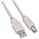 Кабель Buro USB - USB-B (USB2.0-AM/BM), длина 1.8 м, 1 шт., серый
