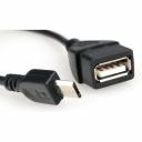 Кабель Кабель-переходник Cablexpert USB 2.0 OTG, AF/MicroUSB удлиненный (9 мм), медь, Pro, 0.15м, черный, пакет A-OTG-AFBM-03