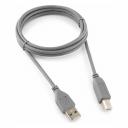 Кабель USB 2.0 Pro Cablexpert, AM/BM, 1.8м, экран, серый CCP-USB2-AMBM-6G