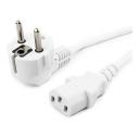 Кабель Cablexpert CEE 7/7 - IEC C13 (PC-186-VDE), площадь сечения 0.75 кв. мм, длина 1.8 м, 1 шт., белый