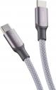 Кабель Deppa Magneto, USB-C - USB-C, 100 Вт, 1.5м, магнитный, нейлон серый